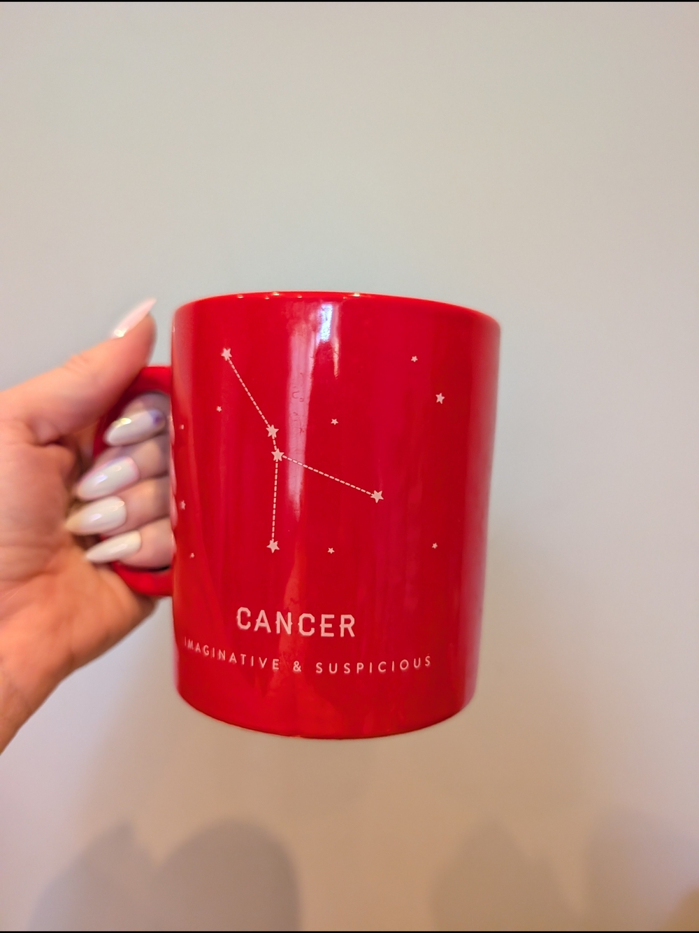 Indigo Red Cancer Zodiac Constellation Coffee Mug